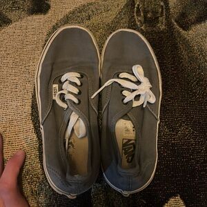 Vans Gray and White Kids Sneakers